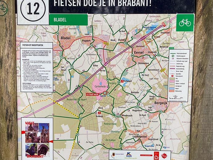 fietsknooppunten kaart bladel